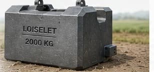 2000 kg einingamótvægi á akri