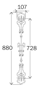 Balkón, útfærð balustrade úr járni - Thumbnail 2