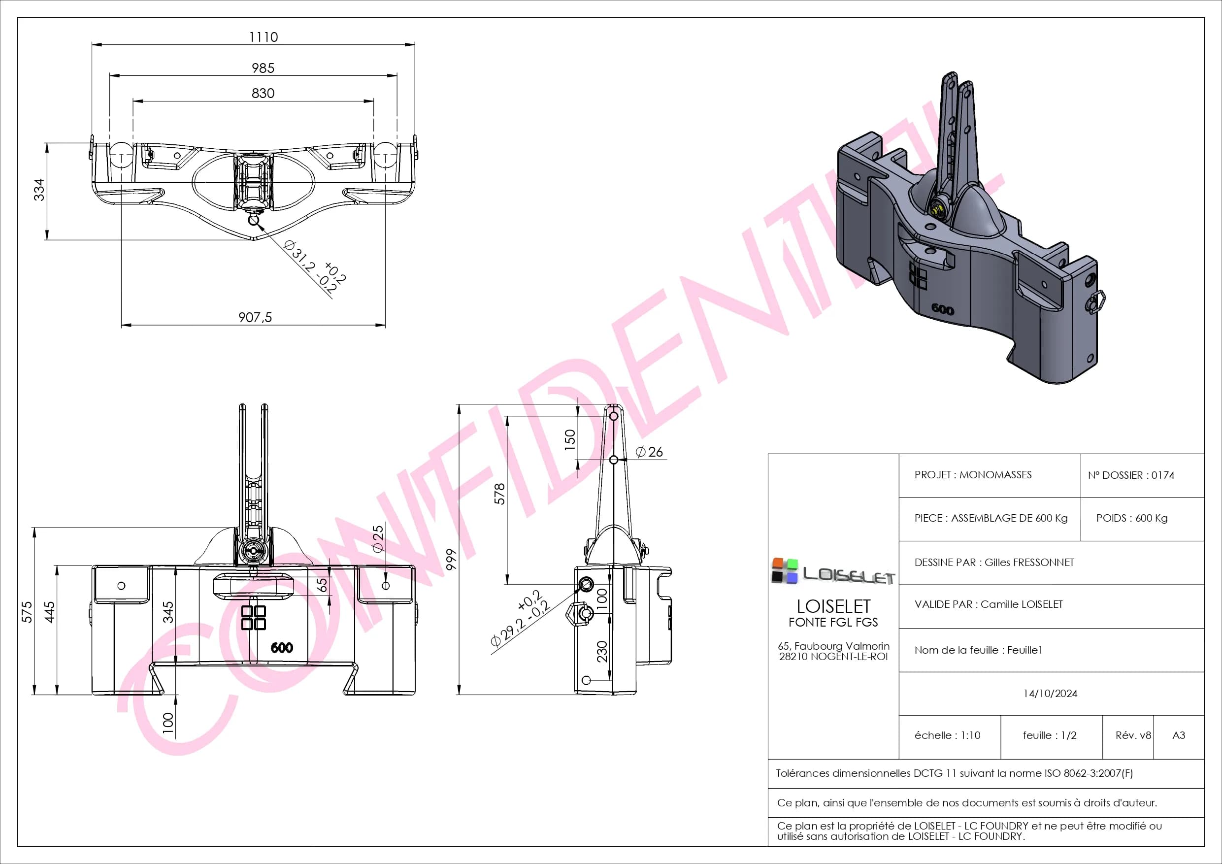 Samsetningarplan - 600 kg