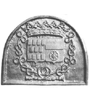 Vápn marquísins Lavardin og Marguerite de Rostaing