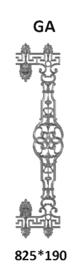 Balkón, útfærð balustrade úr járni