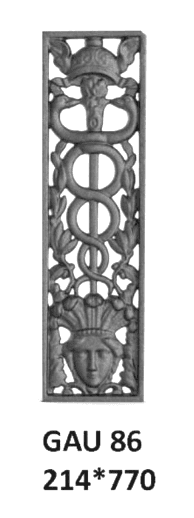 Balkón, útfærð balustrade úr járni