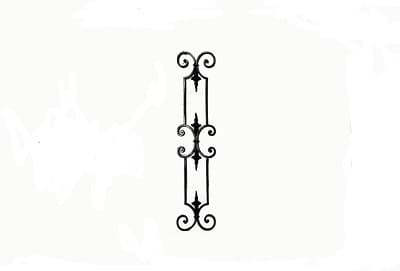 Balustre, handrið úr járni