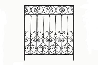 Balkón, útfærð balustrade úr járni