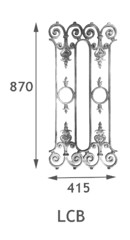Balkón, útfærð balustrade úr járni