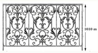 Balkón, útfærð balustrade úr járni