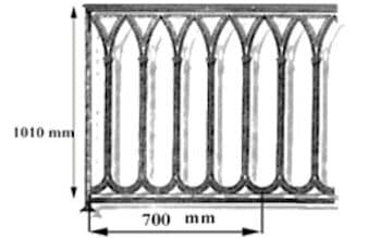 Balkón, útfærð balustrade úr járni