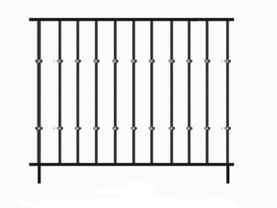 Balkón, útfærð balustrade úr járni