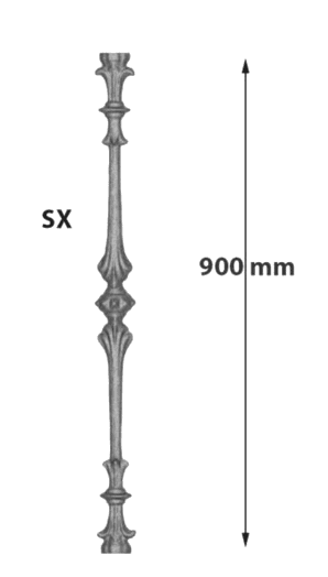 Balkón, útfærð balustrade úr járni