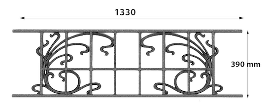 BALKONGRILL, HANDRIÐ, BALUSTRADE, LOISELET - ZZ