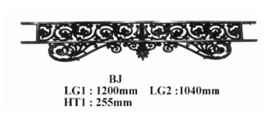Gluggastöðulegur járnbar — ref BJ